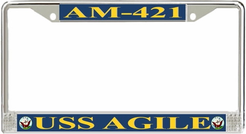 USS Agile AM-421 License Plate Frame