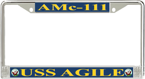 USS Agile AMc-111 License Plate Frame