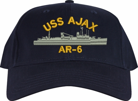 USS Ajax AR-6 Navy Blue Low Profile Cap (Imported)
