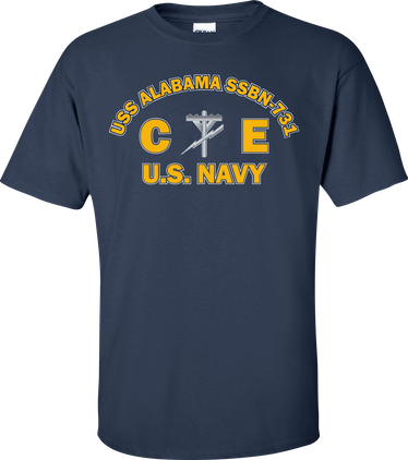 USS ALABAMA SSBN-731 Rate CE Construction Electrician T-Shirt