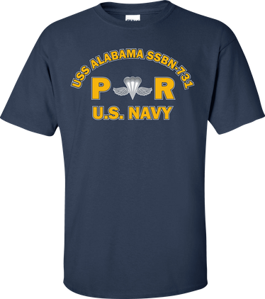 USS ALABAMA SSBN-731 Rate PR Aircrew Survival Equipmentman T-Shirt