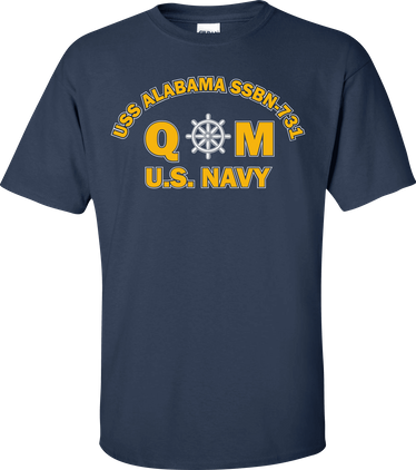 USS ALABAMA SSBN-731 Rate QM Quartermaster T-Shirt