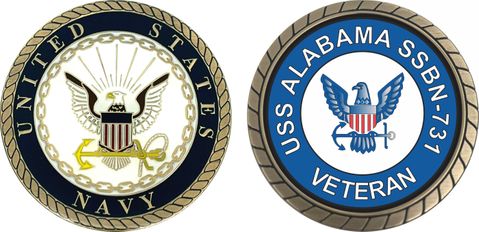 USS Alabama SSBN-731 Veteran Challenge Coin