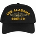 USS Alabama SSBN-731 with Gold Dolphins Embroidered Cap