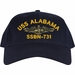 USS Alabama SSBN-731 with Gold Dolphins Embroidered Cap