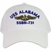 USS Alabama SSBN-731 with Gold Dolphins Embroidered Cap