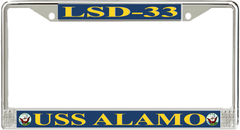 USS Alamo LSD-33 License Plate Frame