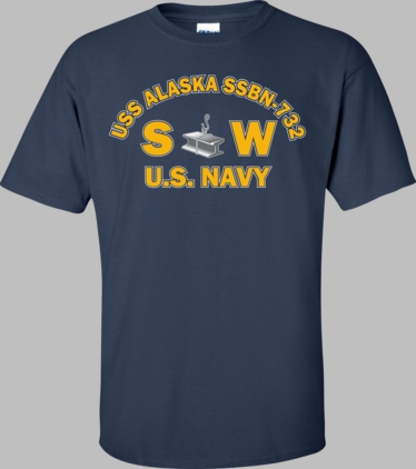 USS ALASKA SSBN-732 Rate SW Steelworker T-Shirt
