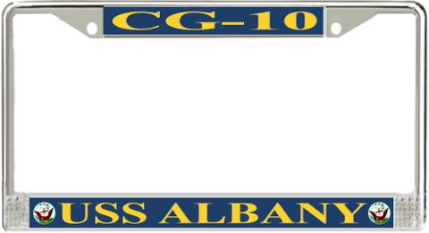 USS Albany CG-10 License Plate Frame