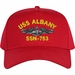 USS Albany SSN-753 Custom Embroidered Cap