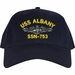 USS Albany SSN-753 Custom Embroidered Cap