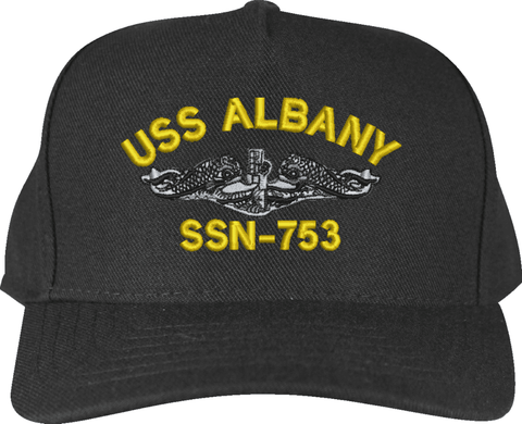USS Albany SSN-753 Custom Embroidered Cap
