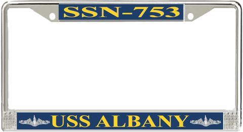 USS Albany SSN-753 License Plate Frame