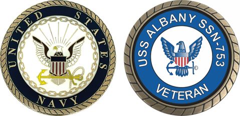 USS Albany SSN-753 Veteran Challenge Coin