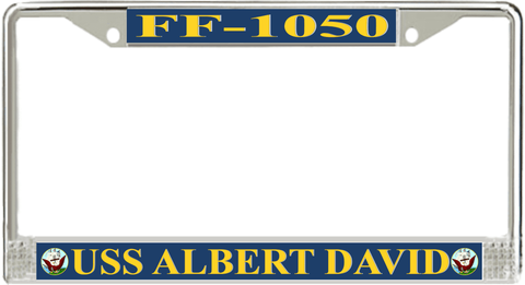 USS Albert David FF-1050 License Plate Frame