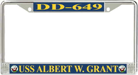 USS Albert W. Grant DD-649 License Plate Frame