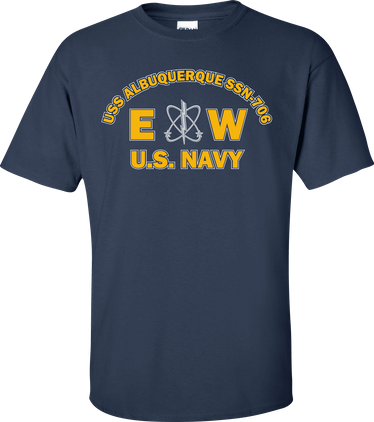USS ALBUQUERQUE SSN-706 Rate EW Electronics Warfare Technician T-Shirt