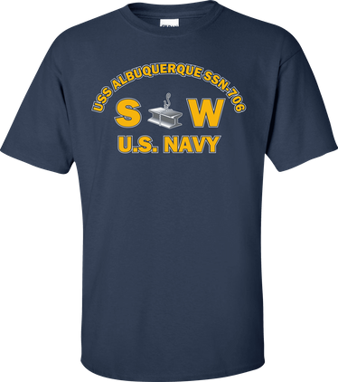 USS ALBUQUERQUE SSN-706 Rate SW Steelworker T-Shirt