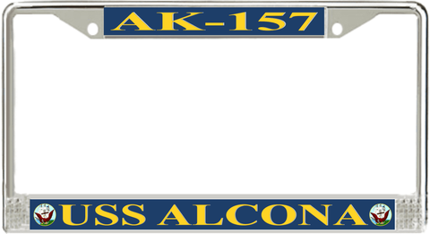 USS Alcona AK-157 License Plate Frame