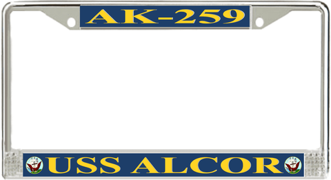USS Alcor AK-259 License Plate Frame