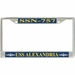 USS Alexandria SSN-757 License Plate Frame