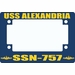 USS Alexandria SSN-757 Motorcycle Frame
