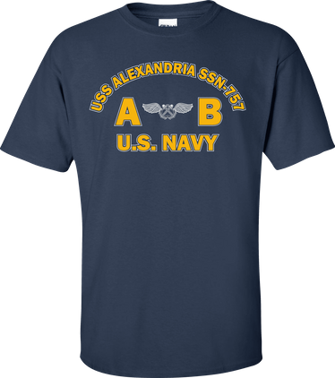 USS ALEXANDRIA SSN-757 Rate AB Aviation Boatswains Mate T-Shirt