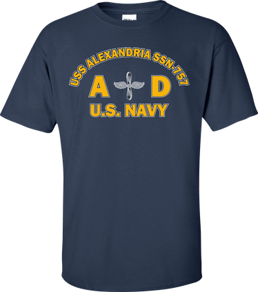 USS ALEXANDRIA SSN-757 Rate AD Aviation Machinist Mate T-Shirt