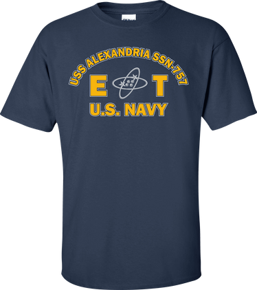 USS ALEXANDRIA SSN-757 Rate ET Electronics Technician T-Shirt