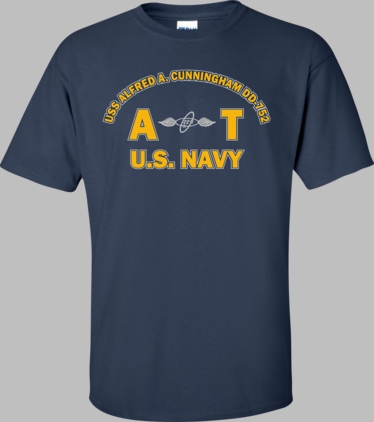 USS ALFRED A. CUNNINGHAM DD-752 Rate AT Aviation Electronics Technician T-Shirt