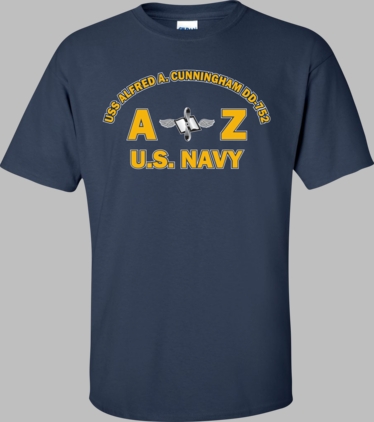 USS ALFRED A. CUNNINGHAM DD-752 Rate AZ Aviation Maintenance Administrationman T-Shirt