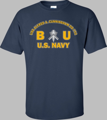 USS ALFRED A. CUNNINGHAM DD-752 Rate BU Builder T-Shirt