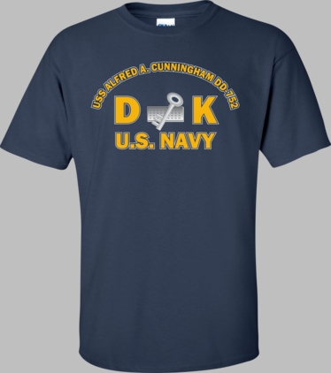 USS ALFRED A. CUNNINGHAM DD-752 Rate DK Disbursing Clerk T-Shirt