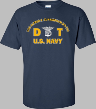USS ALFRED A. CUNNINGHAM DD-752 Rate DT Dental Technician T-Shirt