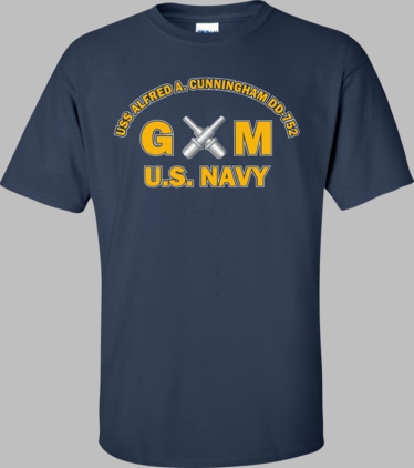 USS ALFRED A. CUNNINGHAM DD-752 Rate GM Gunners Mate T-Shirt
