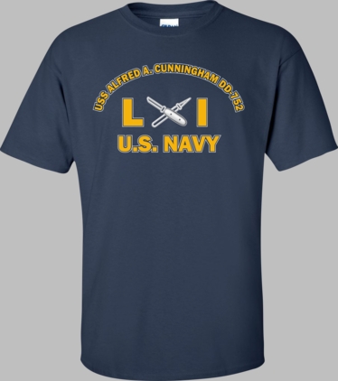 USS ALFRED A. CUNNINGHAM DD-752 Rate LI Lithographer T-Shirt