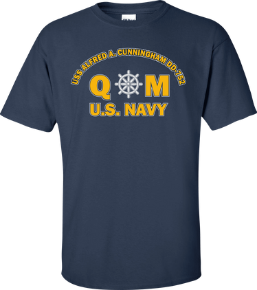 USS ALFRED A. CUNNINGHAM DD-752 Rate QM Quartermaster T-Shirt