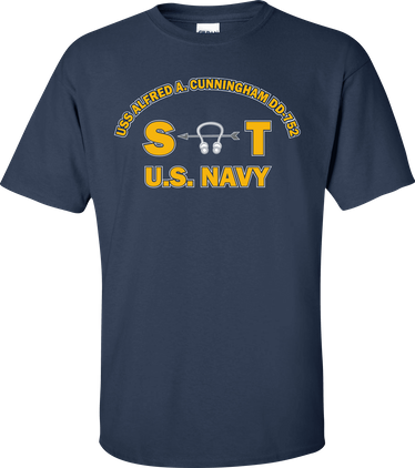 USS ALFRED A. CUNNINGHAM DD-752 Rate ST Sonar Technician T-Shirt