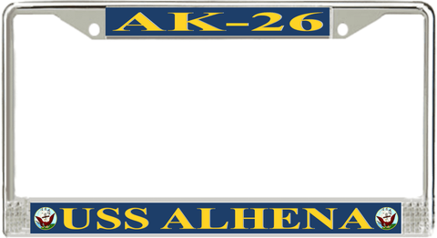 USS Alhena AK-26 License Plate Frame