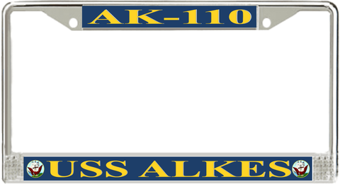 USS Alkes AK-110 License Plate Frame