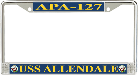 USS Allendale APA-127 License Plate Frame