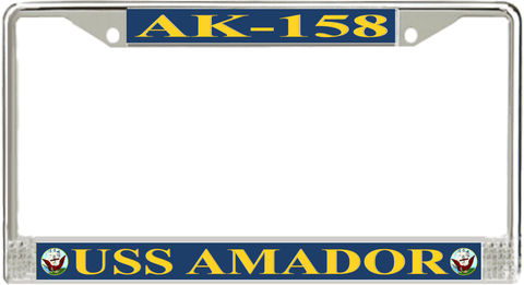 USS Amador AK-158 License Plate Frame
