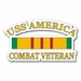 USS America CV-66 Combat Veteran Decal