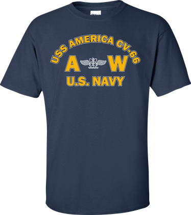 USS AMERICA CV-66 Rate AW Aviation Antisubmarine War Operator T-Shirt