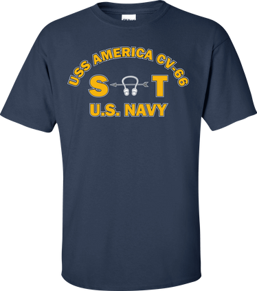 USS AMERICA CV-66 Rate ST Sonar Technician T-Shirt