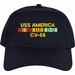 USS America CV-66 with Vietnam Service Ribbons Embroidered Cap