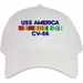 USS America CV-66 with Vietnam Service Ribbons Embroidered Cap