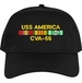 USS America CVA-66 with Vietnam Service Ribbons Embroidered Cap
