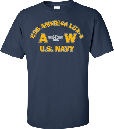 USS AMERICA LHA-6 Rate AW Aviation Antisubmarine War Operator T-Shirt