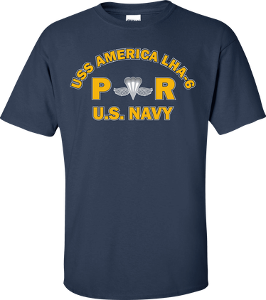 USS AMERICA LHA-6 Rate PR Aircrew Survival Equipmentman T-Shirt
